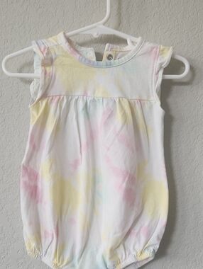 Old Navy Pastel Tie-Dye Infant Romper — Pink, Yellow, Blue